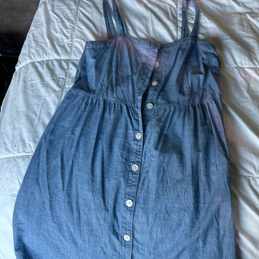 Denim Button-Down Dress